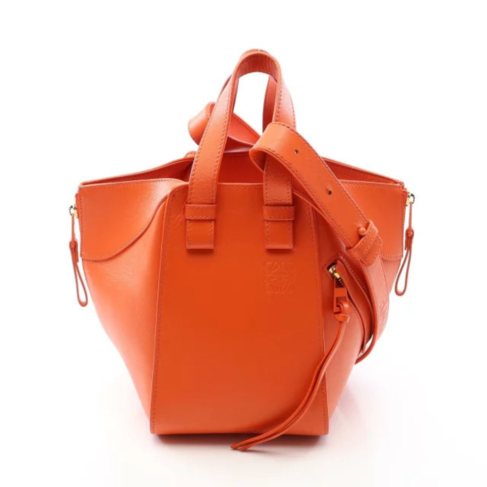 Loewe Hammock Compact Handbag Leather Orange